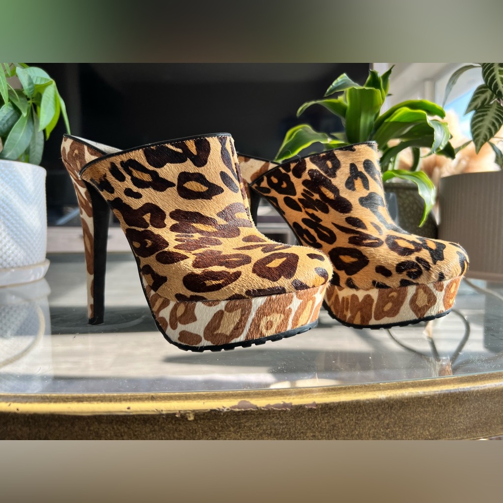 Leopard Print Women's Mules